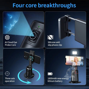 Pixel A200 Auto Tracking Gimbal Stabilizer 360 Degree Rotation Selfie Stick With Fill Light, A200 Set 1, A200 Set 2, A200 Set 3 - laboratorydeal