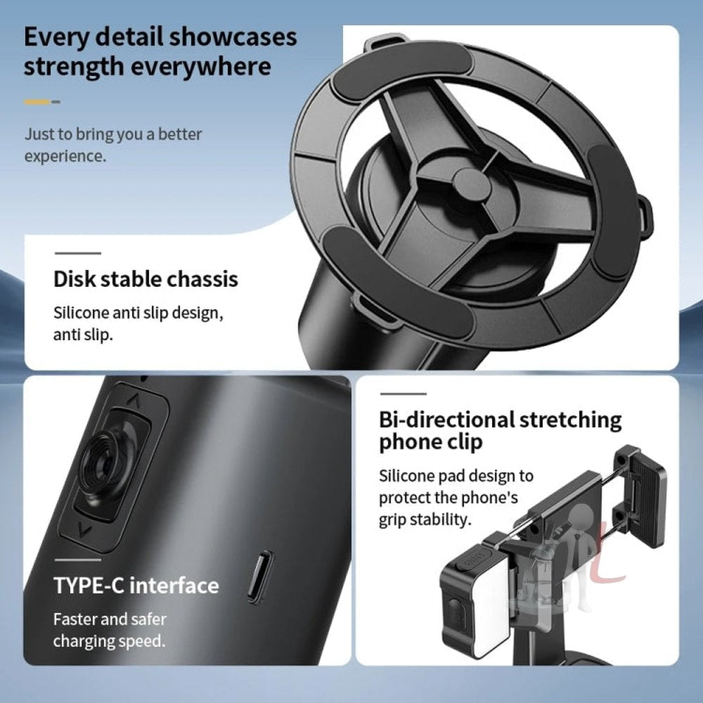 Pixel A200 Auto Tracking Gimbal Stabilizer 360 Degree Rotation Selfie Stick With Fill Light, A200 Set 1, A200 Set 2, A200 Set 3 - laboratorydeal