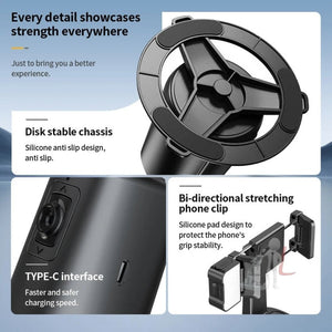 Pixel A200 Auto Tracking Gimbal Stabilizer 360 Degree Rotation Selfie Stick With Fill Light, A200 Set 1, A200 Set 2, A200 Set 3 - laboratorydeal