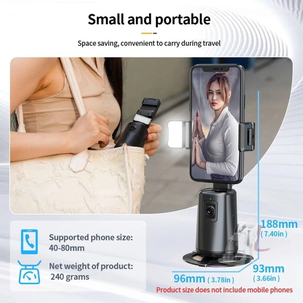 Pixel A200 Auto Tracking Gimbal Stabilizer 360 Degree Rotation Selfie Stick With Fill Light, A200 Set 1, A200 Set 2, A200 Set 3 - laboratorydeal