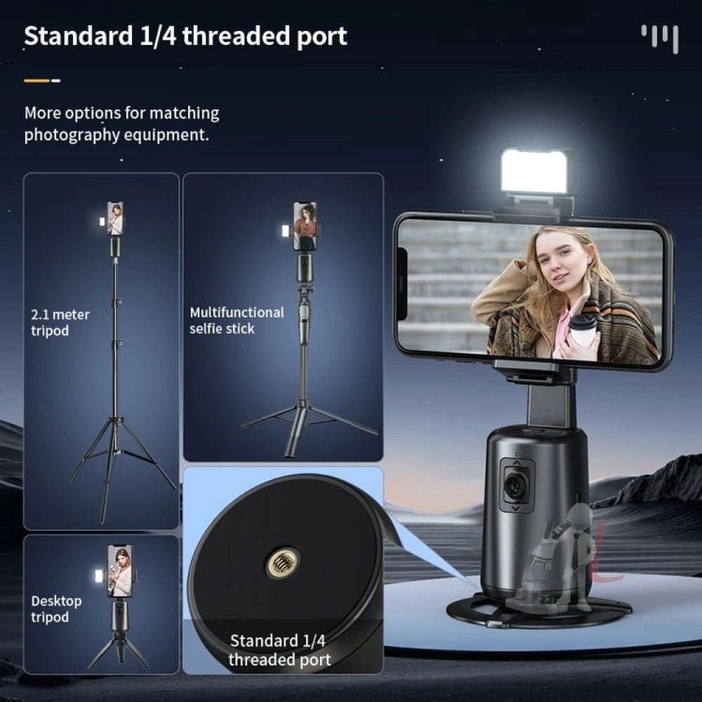 Pixel A200 Auto Tracking Gimbal Stabilizer 360 Degree Rotation Selfie Stick With Fill Light, A200 Set 1, A200 Set 2, A200 Set 3 - laboratorydeal