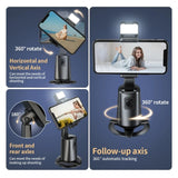 Pixel A200  Auto Tracking Gimbal Stabilizer 360 Degree Rotation Selfie Stick With Fill Light, A200 Set 1, A200 Set 2, A200 Set 3