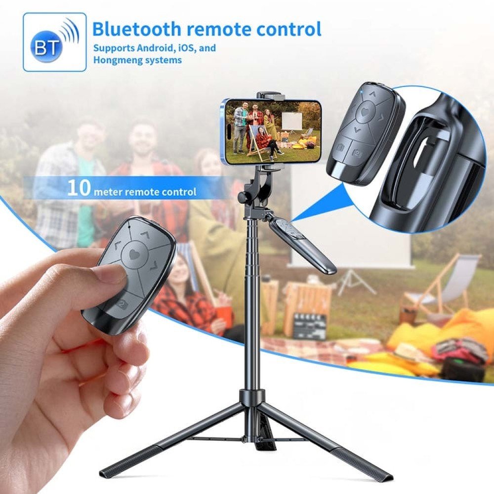 Pixel ST2 1.6m Anti Shake Selfie Stick Head Tripod Handheld Portable Folding Remote Control Outdoor Photo Stands, ST2 - laboratorydeal