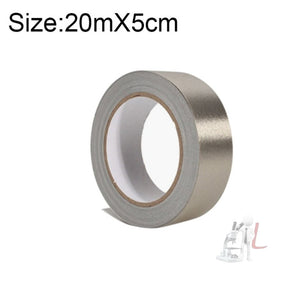 Plain Weave Double-sided Conductive Cloth Adhesive Cloth Single Sided Adhesive EMI Shielding Button Repairs, Size: 20m x 5cm, Size: 20m x 5cm