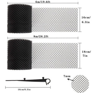 Plastic Gutter Guard Prevent Leaves or Debris From Clogging Downspouts and Drains, 16cm x 6m With 15pcs Nails, 18cm x 8m With 15pcs Nails, 18cm x 8m Without Nails - laboratorydeal