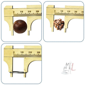 Portable Mini Brass Sliding 100mm Gauge Vernier Bead Jewelry Measuring Caliper, 100mm