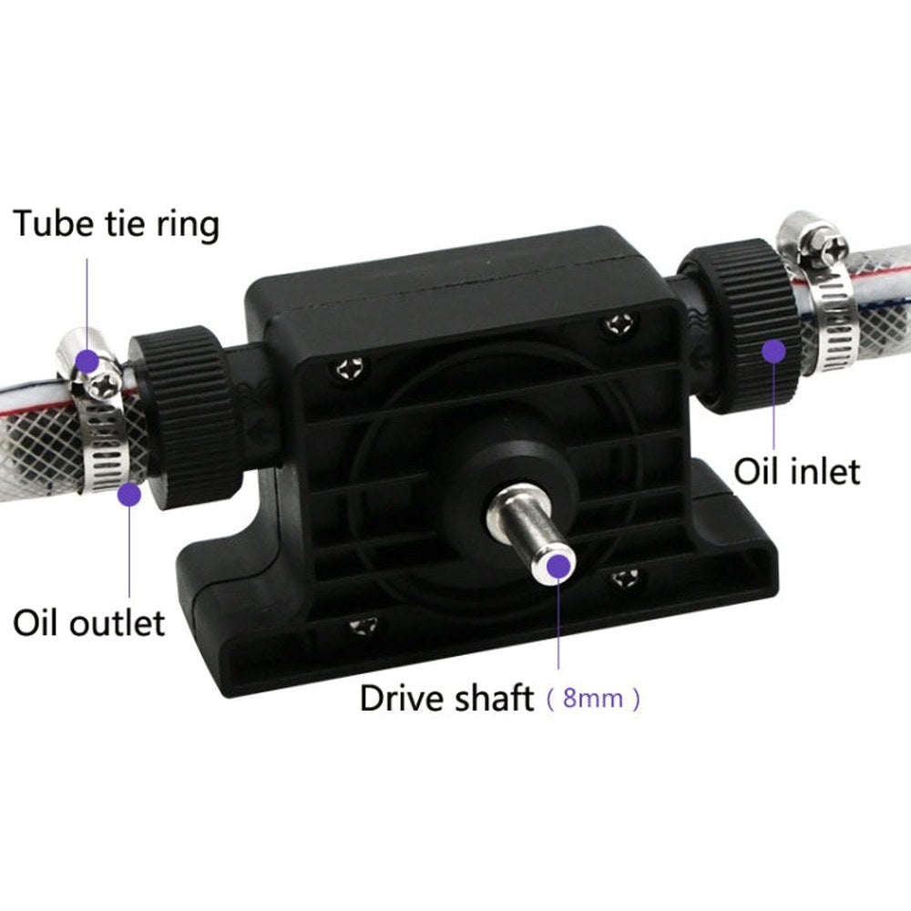 Portable Mini Water Pump Electric Drill Driven High Flow Oil Pump, Standard With Two Connectors, High Flow Oil Pump - laboratorydeal