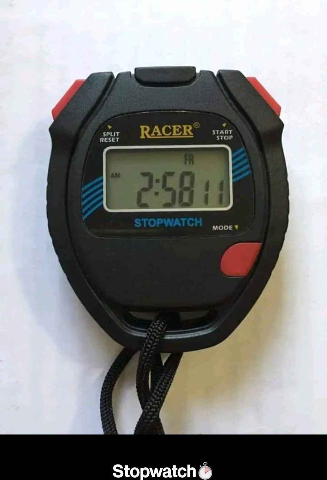RACER STOP WATCH DIGITAL SUPERIER QUALITY With Plastic Cover Box laboratory deal