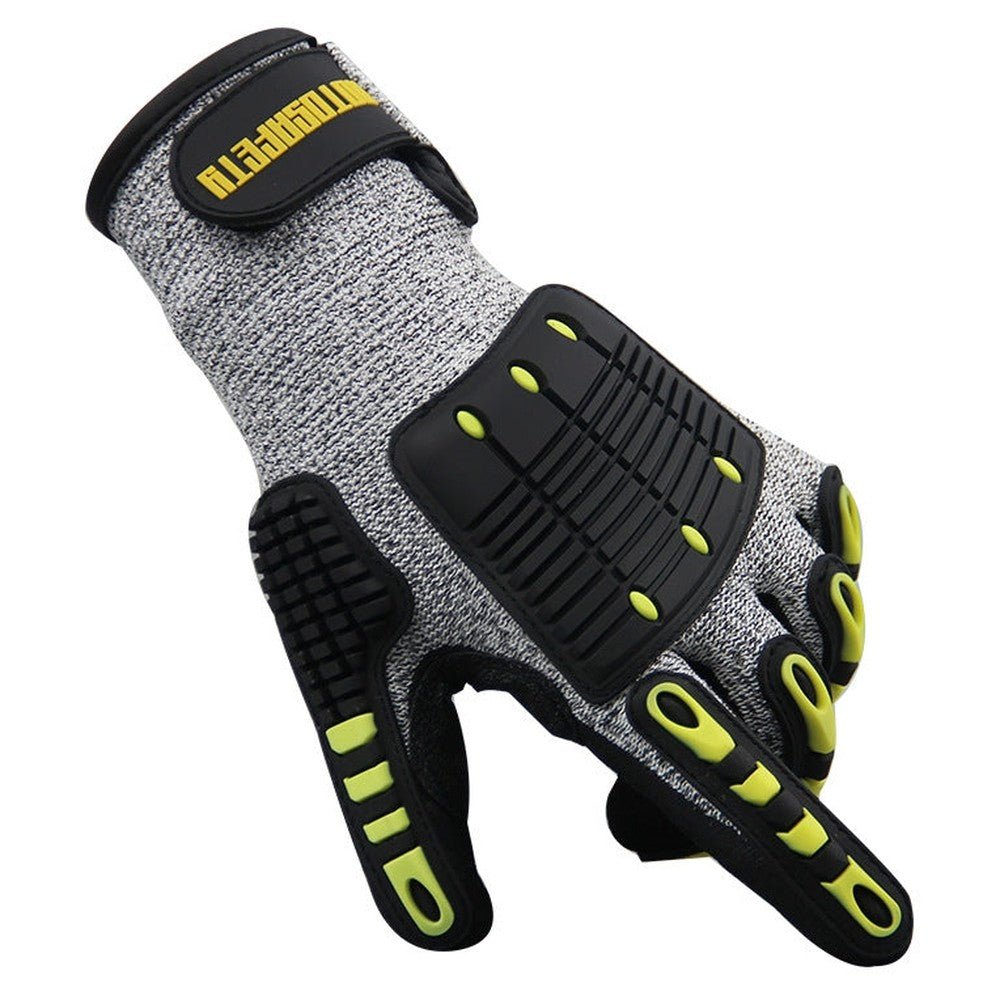 ROTOSAFETY RZT - HFZ20 Shock - Proof Anti - Smashing Anti - Cutting Anti - Collision Gloves TPR Mechanical Maintenance Fire Rescue Miners Mining Anti - Stab Gloves, M, L, XL - laboratorydeal