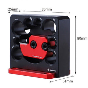 RUITOOL 8pcs / Set Adjustable 8 - Hole Drill Rounders Woodworking DIY Tools, Red And Black, Silver And Red - laboratorydeal