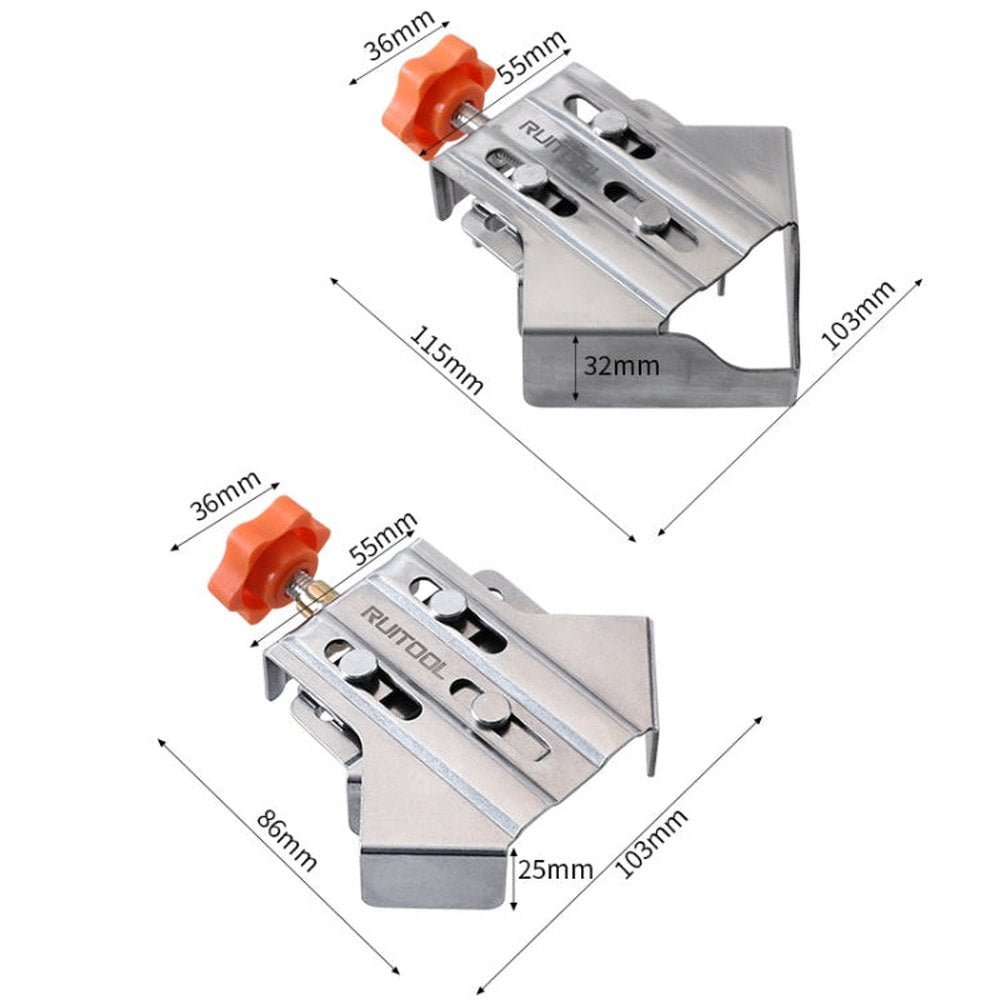 RUITOOL Woodworking Quick Splicing Positioner Stainless Steel Right Angle Fixing Clip, Opening Type, Closed Type - laboratorydeal