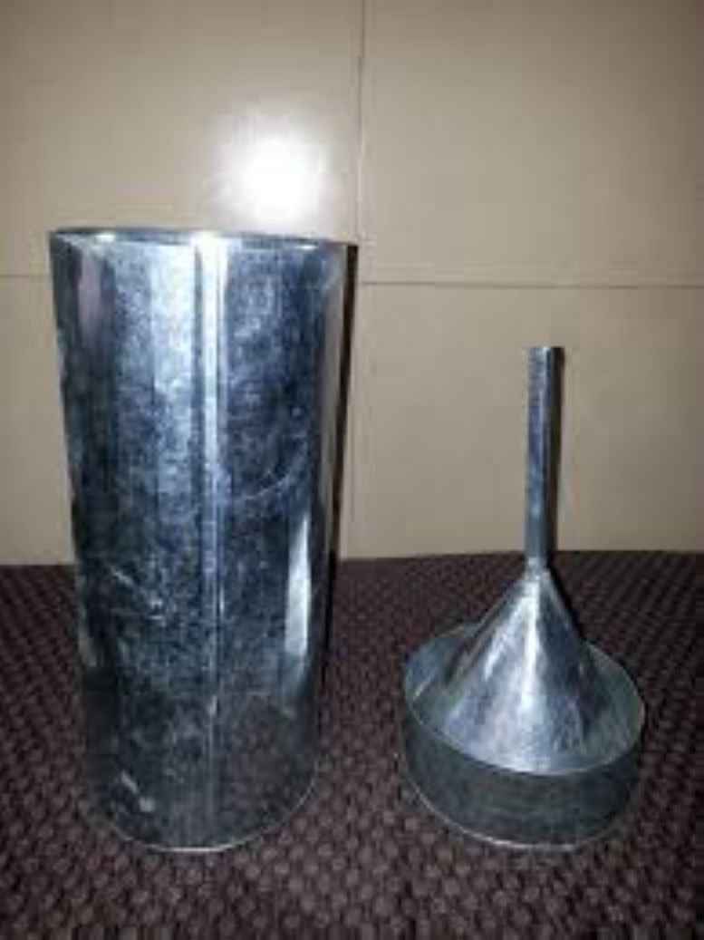 LABPRO Rain Gauge Apparatus (G.I. Sheet) Non Rusting Metal Vessel with Plastic Cylinder
