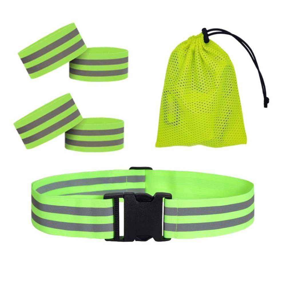 Reflective Elastic Band Suit Night Running Construction Site Traffic Safety Reflective Equipment,Style:, 1 Strap+2 Arm Strap+Storage Bag, 1 Strap+4 Arm Strap+Storage Bag, 1 Belt+4 Arm Strap+2 Snap Circle+ Storage Bag, 1 Belt+4 Arm Strap����������������... - laboratorydeal