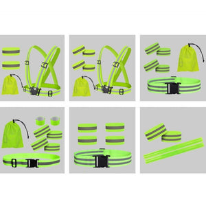 Reflective Elastic Band Suit Night Running Construction Site Traffic Safety Reflective Equipment,Style:, 1 Strap+2 Arm Strap+Storage Bag, 1 Strap+4 Arm Strap+Storage Bag, 1 Belt+4 Arm Strap+2 Snap Circle+ Storage Bag, 1 Belt+4 Arm Strap����������������... - laboratorydeal