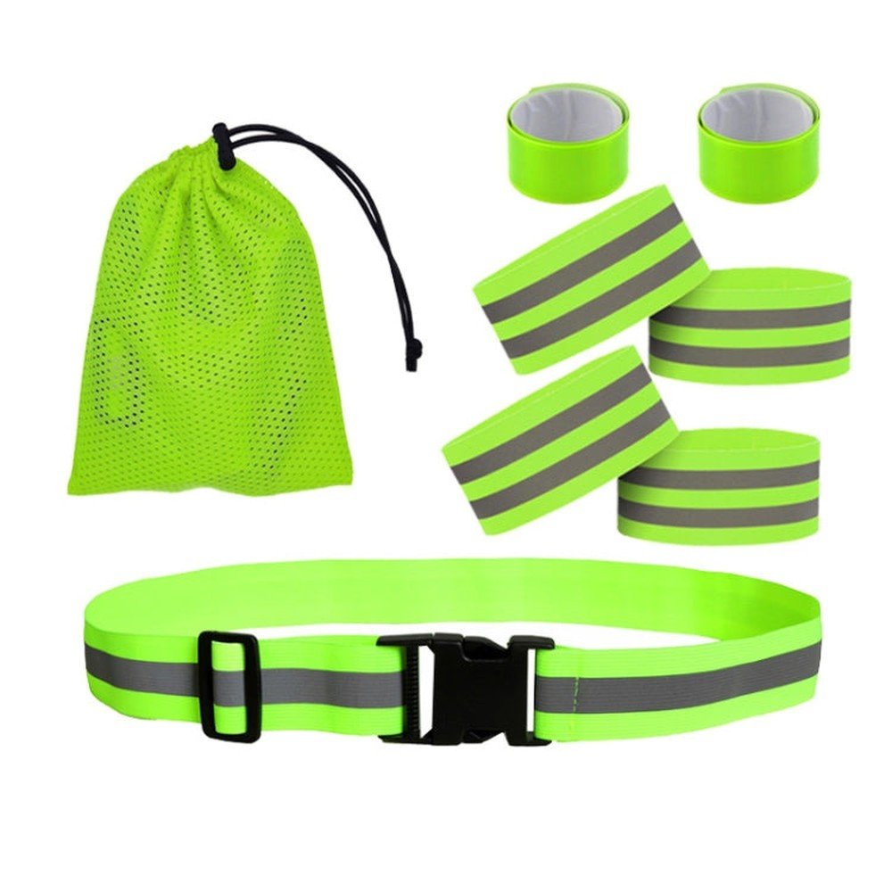 Reflective Elastic Band Suit Night Running Construction Site Traffic Safety Reflective Equipment,Style:, 1 Strap+2 Arm Strap+Storage Bag, 1 Strap+4 Arm Strap+Storage Bag, 1 Belt+4 Arm Strap+2 Snap Circle+ Storage Bag, 1 Belt+4 Arm Strap����������������... - laboratorydeal