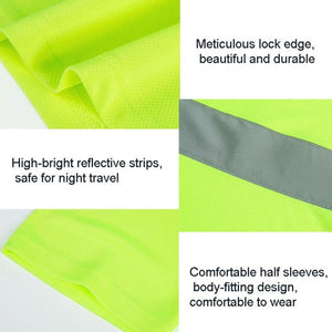 Reflective Quick - drying T-shirt Lapel Short - sleeved Safety Work Shirt, XXL, XXXL, XXXXL, M, L, XL - laboratorydeal