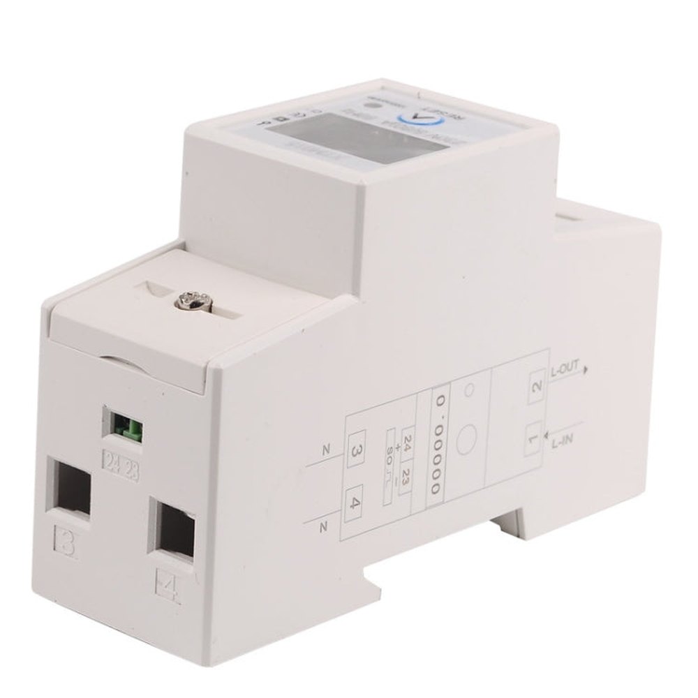 SINOTIMER DDS015 Backlight Display Single-phase Household Rail Energy Meter 5-80A 230V, DDS015