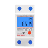 SINOTIMER DDS6619-012 Backlight Display Household Single-phase Rail Energy Meter 5-80A, DDS6619-012