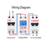 SINOTIMER DDS6619-012 Backlight Display Household Single-phase Rail Energy Meter 5-80A, DDS6619-012