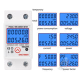 SINOTIMER DDS6619-526L-2 Can Reset Zero Backlight Display Single-phase Rail Electric Energy Meter, DDS6619-526L-2