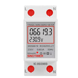 SINOTIMER  DDS6619 80A 230V Din Rail Single Phase Energy Meter Voltage Current Power Meter, Without Backlight, With Backlight