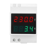 SINOTIMER SDM003-F 4 Digits Display DIN-Rail Single Phase AC Dual Display Voltage And Current Meter, SDM003-F
