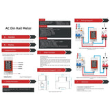 SINOTIMER SDM008 Rail Type AC Multifunctional Digital Voltage And Current Power Monitor, SDM008