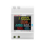 SINOTIMER SDM009 Din Rail Single-Phase Voltage Current Frequency Power Factor Electricity Multifunctional Meter, AC40-300V Built-In, AC40-300V External, AC250-450V Built-In, AC250-450V External