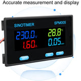 SINOTIMER SPM005 AC Digital Display Voltage Current Power Electricity Multifunctional Monitoring Meter, 20A, 100A, 200A