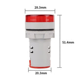 SINOTIMER ST16A Round 22mm LED Digital Signal Light 220V AC Ammeter 0-100A AC Current Indicator Light, ST16A