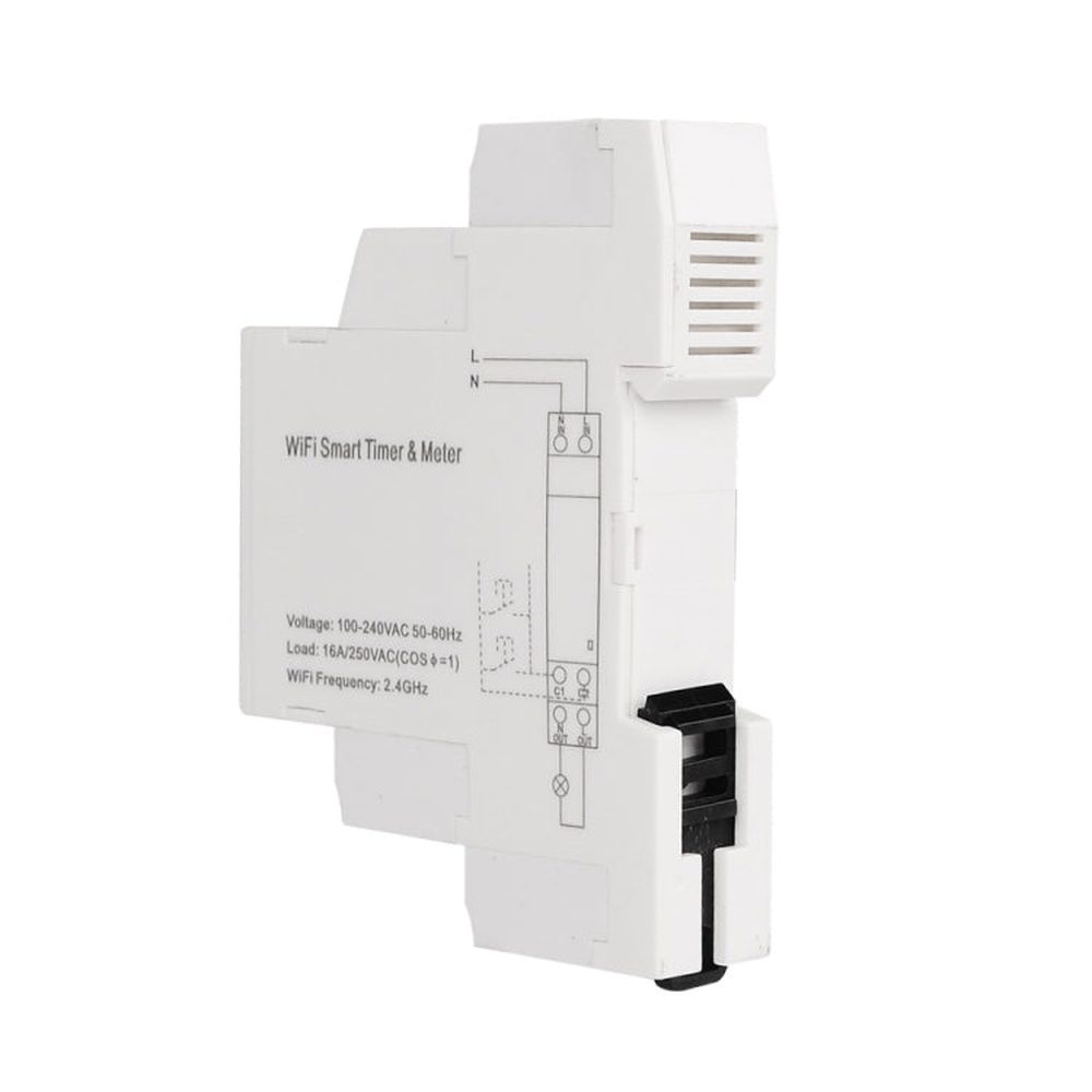 SINOTIMER TM608 Smart WiFi Single-Phase Power Meter Mobile App Home Rail Meter 16A 100-240V, TM608