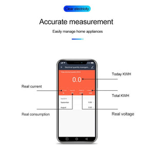 SINOTIMER TM608 Smart WiFi Single-Phase Power Meter Mobile App Home Rail Meter 16A 100-240V, TM608