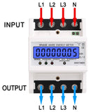 SINOTIMER Three-Phase Backlight Display Rail Type Electricity Meter 5-100A 400V, DDS024, DDS024T