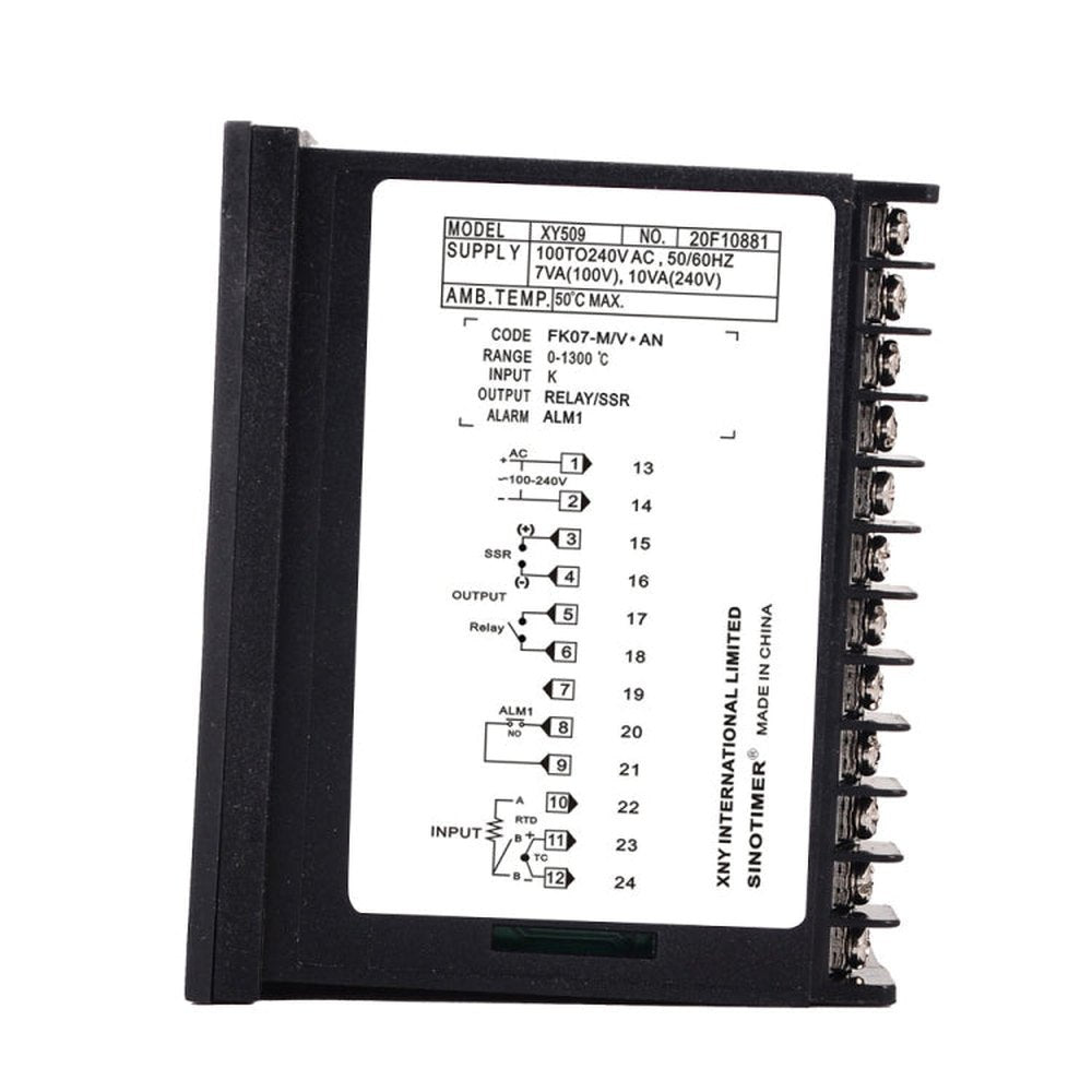 SINOTIMER XY509 Smart Temperature Control Instrument Short Case PID Heating Relay SSR Solid State Output, XY509