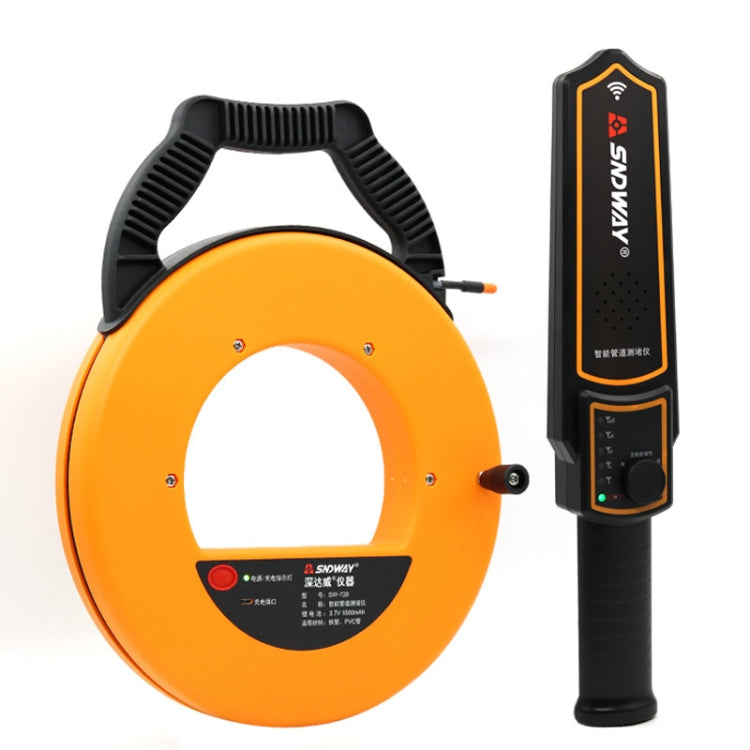 SNDWAY Pipe Scanner Thickness PVC Pipe Blockage Width Measuring Instrument, SW720 Standard (20 meters), SW730 Standard (30 meters) laboratorydeal