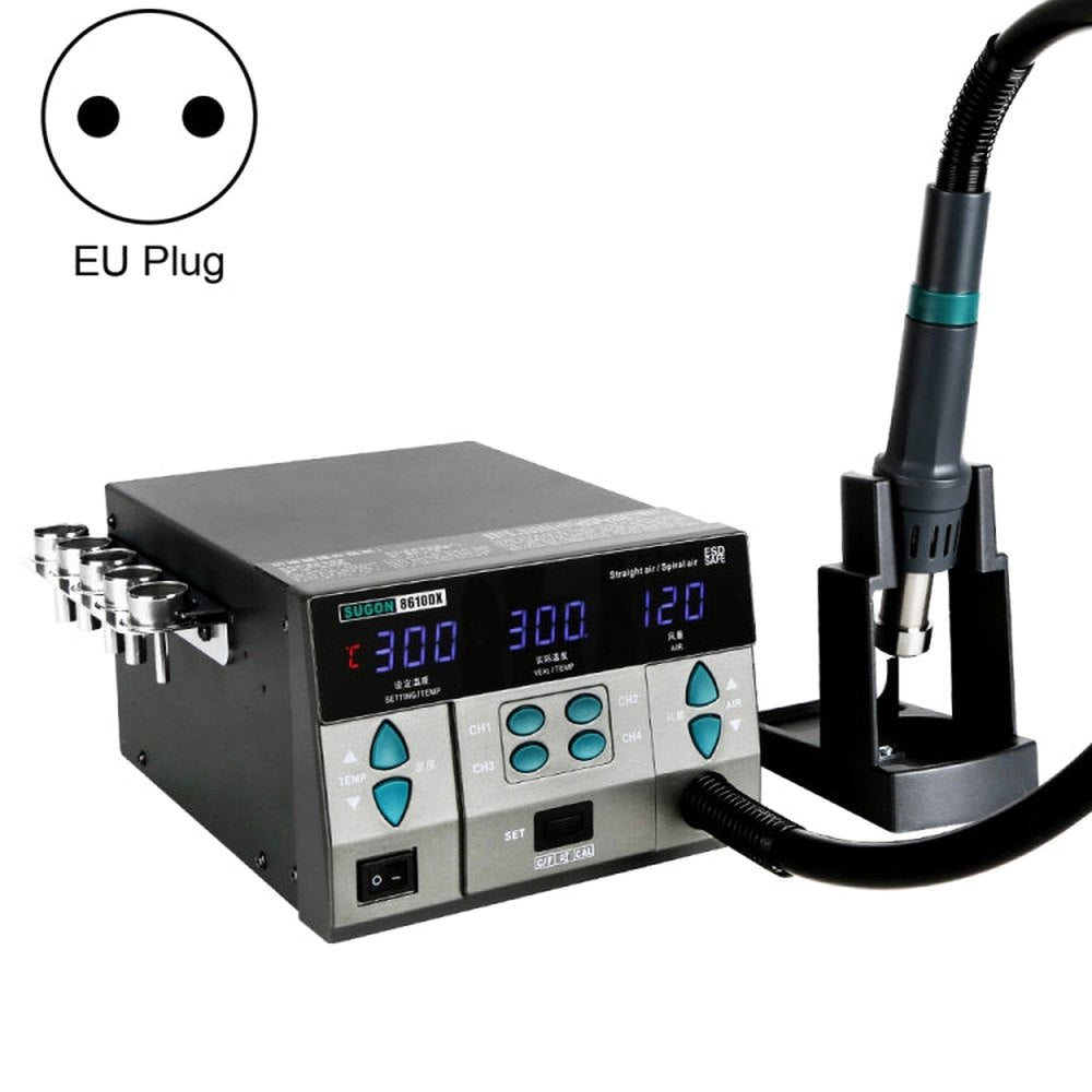 SUGON 8610-DX Hot Air Gun Station, EU Plug, SUGON 8610-DX, US Plug