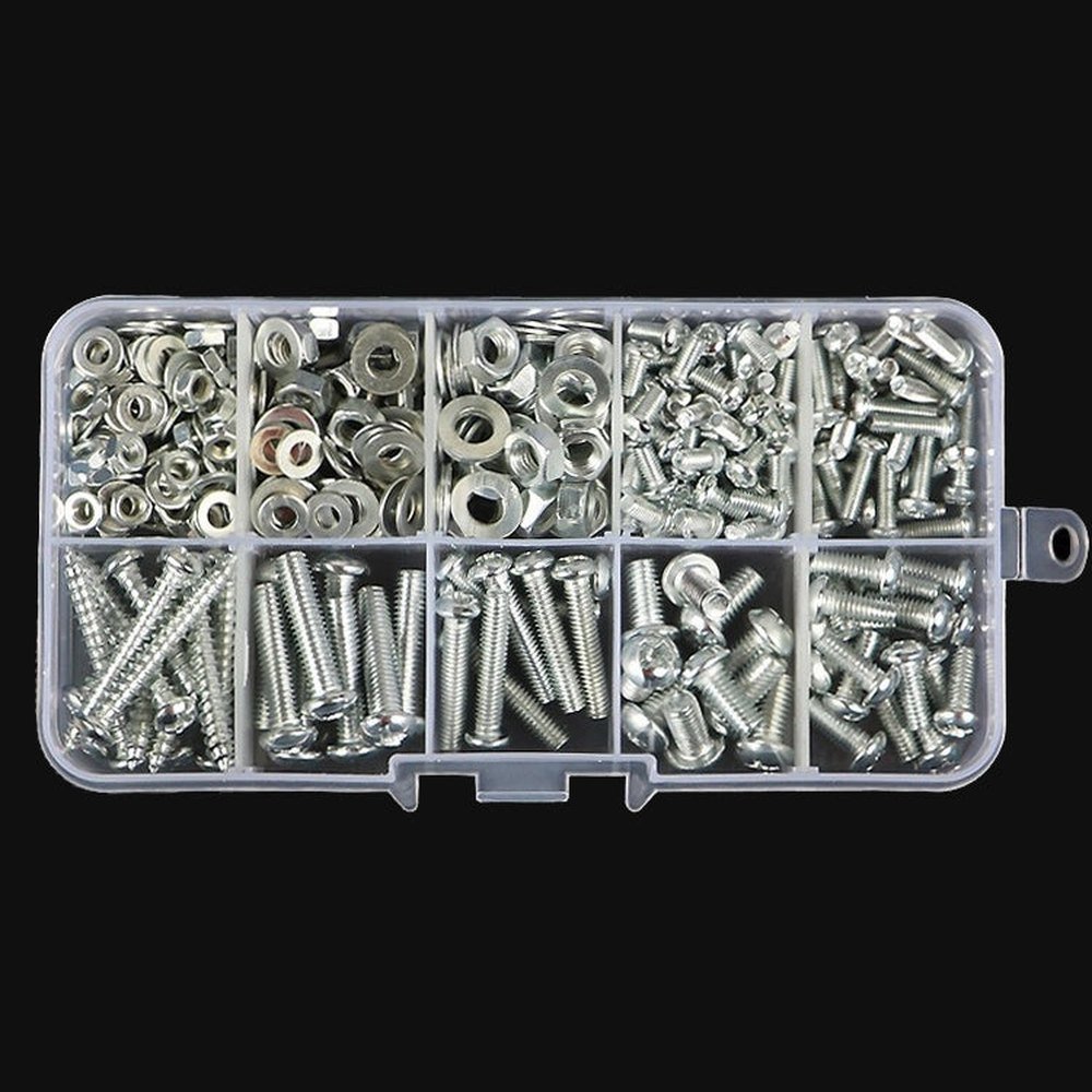 Screws Nuts Washers Self - Tapping Screws Set, Set B 18 Types 15 Cells, Set C 24 Types 24 Cells, Set D 24 Types 24 Cells, Set E 13 Types 10 Cells, Set F 11 Types 15 Cells, Set G 10 Types 10 Cells - laboratorydeal
