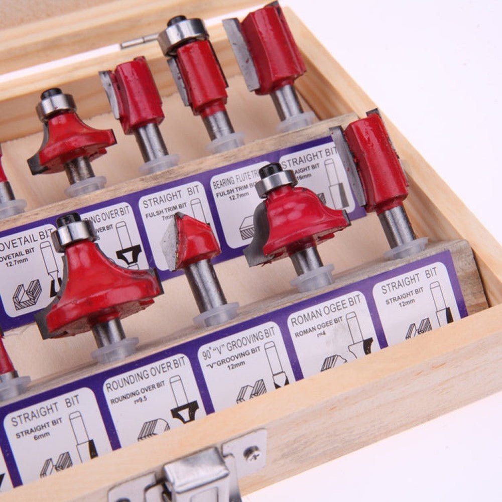 Shank Tungsten Carbide Router Bit Set Wood Cutter Tool Set Milling Wood Cutters Router Bit Set for Wood Tools, Cutter Tool Set - laboratorydeal