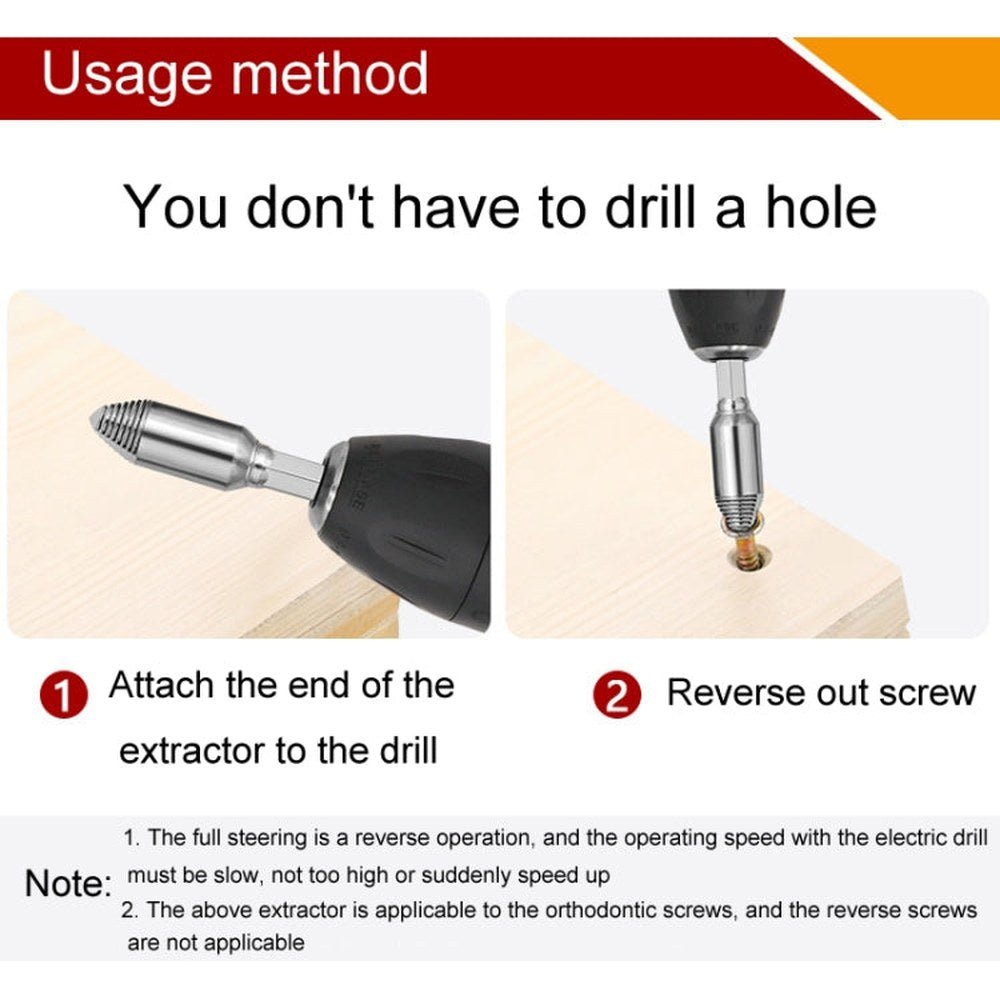 Slide Thread Broken Screw Extractor Broken Screw Removal Tool With Storage Box, 5pcs / Set - laboratorydeal