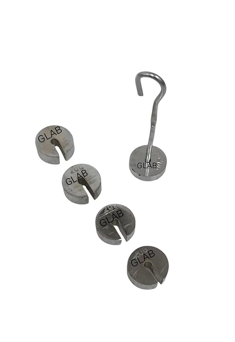 Slotted Weight Set with Hanger Cap 500g + 5×100g