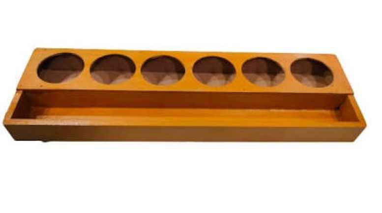 LABPRO Staining Rack 6 Hole Wooden