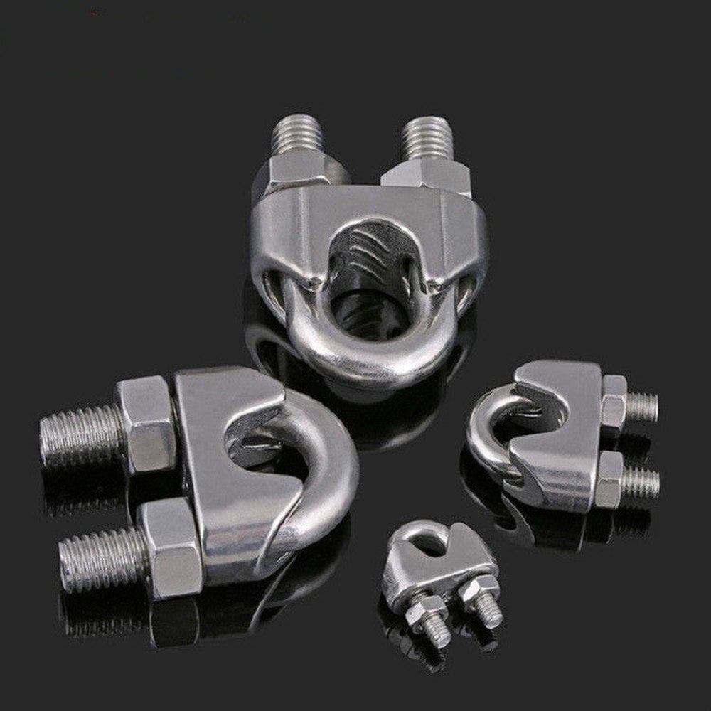 Stainless Steel Clip U - shaped Wire Rope Card Head Rope Wire Rope Rolling Head Buckle, M2, M3, M4, M5, M6, M8, M10, M12, M14, M16 - laboratorydeal