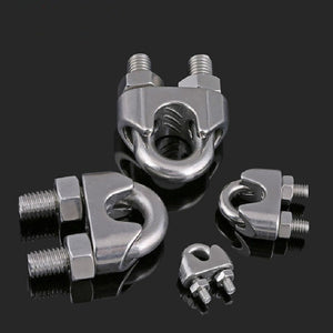 Stainless Steel Clip U - shaped Wire Rope Card Head Rope Wire Rope Rolling Head Buckle, M2, M3, M4, M5, M6, M8, M10, M12, M14, M16 - laboratorydeal