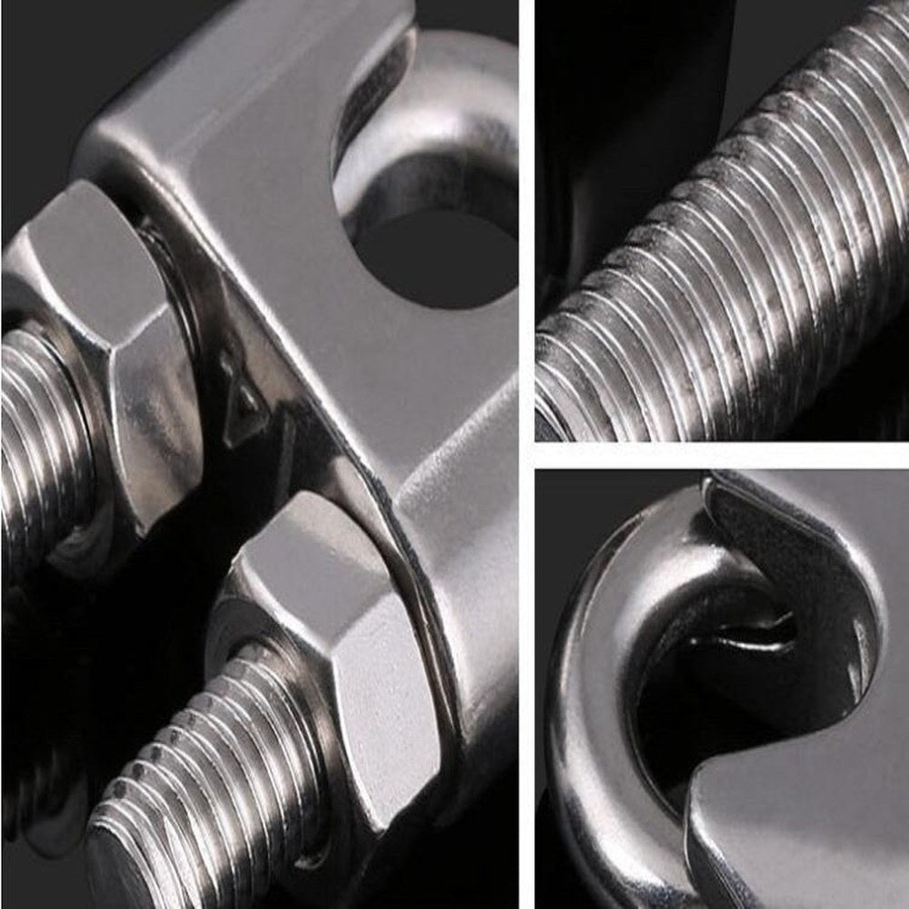 Stainless Steel Clip U - shaped Wire Rope Card Head Rope Wire Rope Rolling Head Buckle, M2, M3, M4, M5, M6, M8, M10, M12, M14, M16 - laboratorydeal