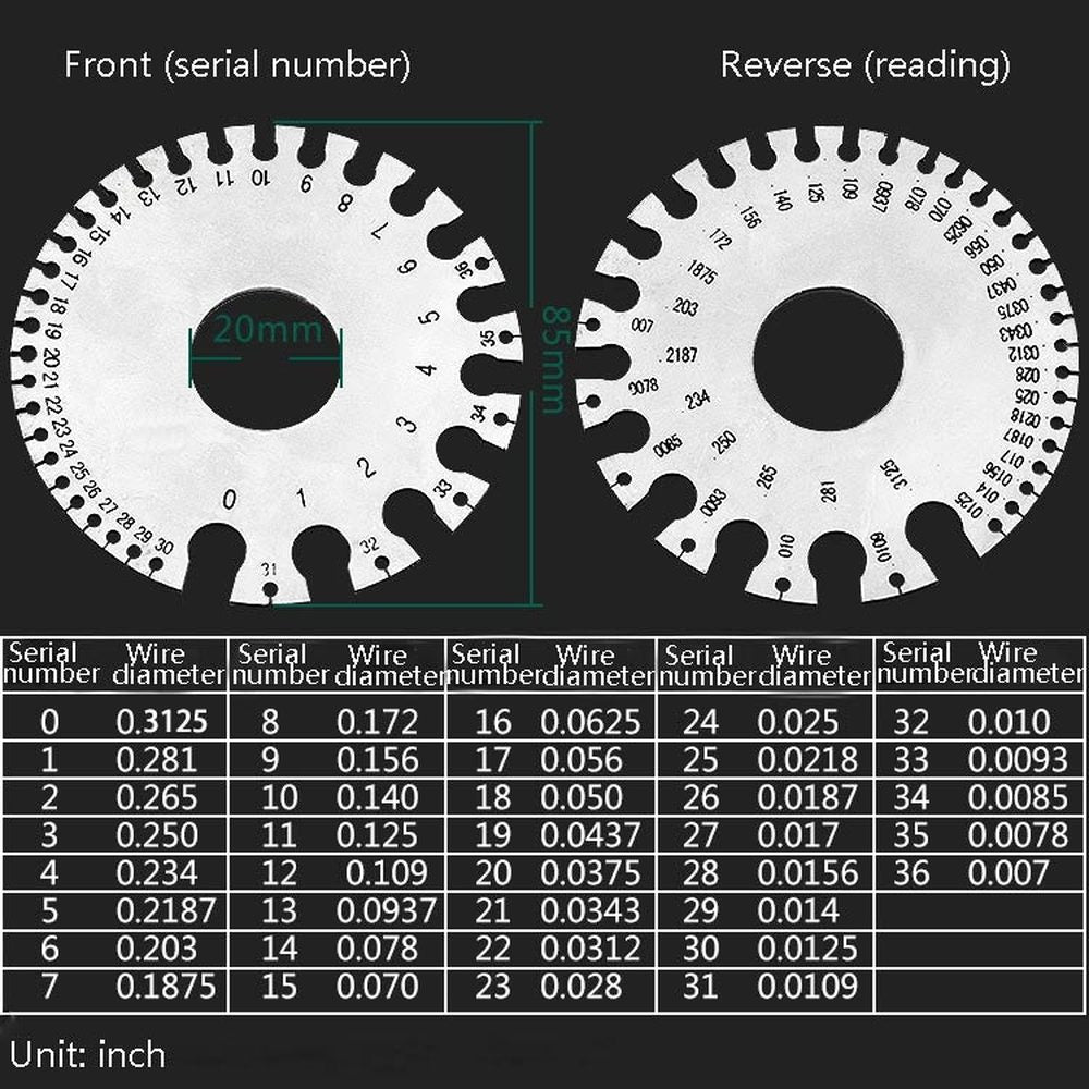 Stainless Steel Wire Gauge Model Weld Inspection Ruler Thickness Ruler Wire Welding Gauge, Wire Welding Gauge