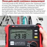 TASI TA862A Ground Resistor Tester Grounding Voltage Measurement High Precision Digital Resistance Meter, TA862A