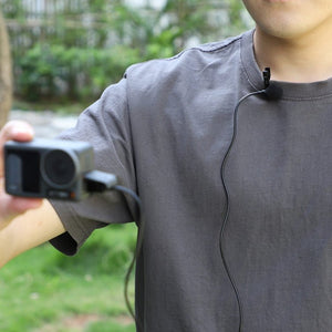 Sunnylife MC490 Collar Microphone Motion Camera Recording Wheat, For DJI Action3/2, For Insta360 ONE X2/X3/1 inch 360 Edition - laboratorydeal