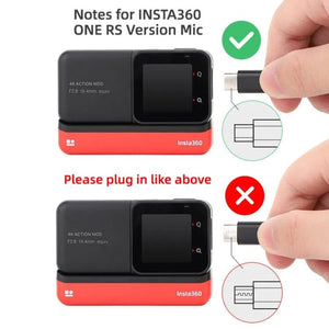 Sunnylife MC490 Collar Microphone Motion Camera Recording Wheat, For DJI Action3/2, For Insta360 ONE X2/X3/1 inch 360 Edition - laboratorydeal