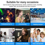 TEYUN NA6 6-channel Small Mixing Console Mobile Phone Sound Card Live Broadcast Computer Recording Console Processor, EU Plug, NA6 EU Plug