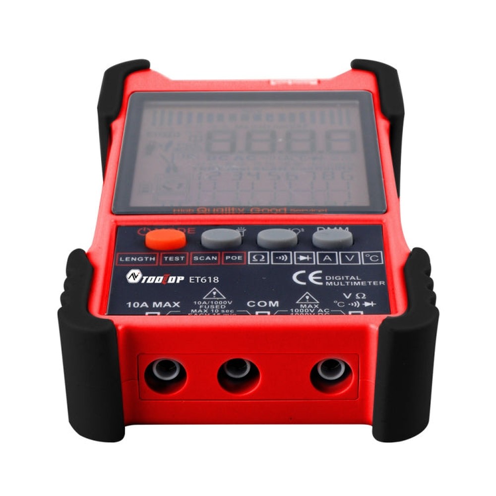 TOOLTOP 600m/1968ft Network Cable Length 2 in 1 Network Cable Finder Multimeter, ET618PRO
